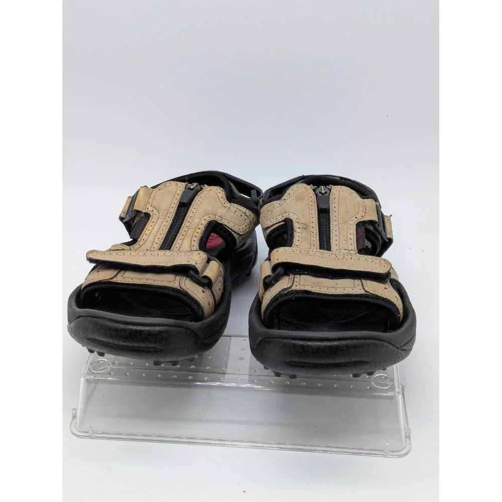 FootJoy Golf Sandals Mens Size 8 Beige Leather Spikeless Comfort Shoes